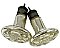 Pair of Antique Mercury Glass Drapery or Curtain Tiebacks - Circa 1850