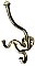 Antique Nickel Plated Cast Bronze Coat Hook - Circa 1900