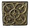 Set of 6 Antique Square Mission or Arts and Crafts Cabinet Knobs - Circa 1915