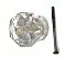 Antique Large Faceted Empire Style Glass Cabinet Knob