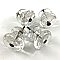 Set of 4 Antique Empire Style Pressed Sandwich Glass Cabinet Knobs - Circa 1860
