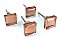 Antique Set of Four Beautiful Mid-Century Rose Peach Glass Cabinet Knobs