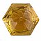 Antique Small Octagonal Amber Glass Sellers or Hoosier Cabinet Knob - Circa 1925