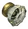 Antique Bronze and Glass Fluted Cabinet Knob - Circa 1900