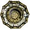 Antique Bronze and Glass Fluted Cabinet Knob - Circa 1900