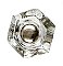 Antique Hexagonal Glass Cabinet Knob - Circa 1920