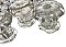 Set of Six Antique Clear Pressed Glass Cabinet Knobs - Circa 1900
