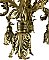 Antique French Renaissance 6-Arm Ceiling Light Fixture with Gilded Finish - Circa 1910