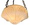 Antique Inverted Dome Opaline Pendant Ceiling Light Fixture - Circa 1910