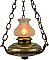 Antique Colonial Revival Brass Ceiling Light Fixture - Circa 1920