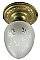 Antique Wrought Brass Flush Ceiling Light Fixture with Wheel Cut Shade - Circa 1920