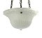 Antique Inverted Dome Opaline Pendant Ceiling Light Fixture - Circa 1910