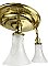 Antique 4-Light Polished Brass Pan Ceiling Light Fixture - Circa 1920