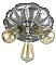 Antique Three Light Ceiling Light Fixture - Circa 1930