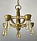 Antique Art Deco 5-Light Ceiling Light Fixture - Circa 1920
