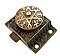 Antique Cast Iron & Brass Aesthetic Victorian Cabinet Latch - Missing Keeper - Circa 1871