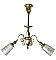 Antique 3-Arm Early Electric Ceiling Light Fixture - Circa 1900