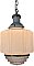 Antique Art Deco Pendant Ceiling Light Fixture with Reflector - Circa 1930