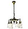 Antique 4-Light Antique Brass Pan Ceiling Light Fixture - Circa 1920