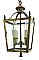 Antique Brass Lantern Ceiling Light Fixture - Circa 1940