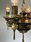 Antique 4-Light Antique Brass Ceiling Light Fixture - Circa 1920