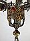 Antique Polychrome Cast Iron Gothic Revival Ceiling Light Fixture - Circa 1930