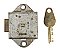 Antique Steel Half Mortise Cylinder Cabinet Lock with Key by Yale Lock Co. - Circa 1900