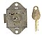 Antique Steel Half Mortise Cylinder Cabinet Lock with Key by Yale Lock Co. - Circa 1900