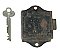 Antique Steel Half Mortise Cylinder Cabinet Lock with Key by Yale Lock Co. - Circa 1900