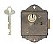 Antique Steel Half Mortise Cylinder Cabinet Lock with Key by Yale Lock Co. - Circa 1900
