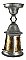 Antique Arts and Crafts Ceiling Lantern with Mica Shade