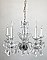Antique Crystal and Glass Chandelier Ceiling Light Fixture - Circa 1920