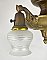Antique Brass Colonial Revival 4-Arm Ceiling Light Fixture - Circa 1920