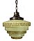 Antique Art Deco Pendant Ceiling Light Fixture - Circa 1920