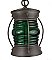 Antique Nautical or Marine Ceiling Light Fixture Lantern with Green Glass - Circa 1930