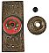 Antique Cast Bronze Aesthetic Movement Doorbell by Manhattan Electrical Supply Co.- Circa 1905