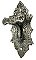 Antique Nickel Plated Cast Bronze Door Bell Lever by Connell's Patent - Circa 1873
