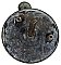 Antique Cast Bronze & Porcelain Knob Mechanical Door Bell Hand Crank - Circa 1870