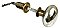 Antique Mercury or Silvered Glass Door Bell Pull - Circa 1870