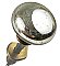 Antique Mercury or Silvered Glass Door Bell Pull - Circa 1870