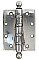 Antique Stanley Ball Bearing Polished Chrome Plated Brass Butt Hinge 4" x 5" - Circa 1910