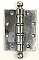Antique Stanley Ball Bearing Polished Chrome Plated Brass Butt Hinge 4" x 5" - Circa 1910