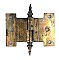 Antique Bronze Steeple Tip Left Hand Lift-Off Parliament Door Hinges 3-5/8" x 2-7/16" - Sold Each