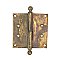 Antique 4-1/2" x 4-1/2" Cast Brass Ball Tip Left Hand Lift-Off Butt Hinge