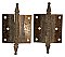 Pair of Antique Cast Iron Steeple Tip 3" x 3" Butt Hinges - Circa 1880