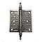 Antique Cast Iron Steeple Tip Door Butt Hinge 3-1/2" x 3-1/2"