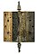 Antique 6" x 6" Cast Bronze Steeple Tip Door Butt Hinge by Hopkins & Dickinson - Circa 1874