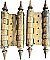 Pair of Antique Bronze 7" Steeple Tip Double Acting Spring Hinges - Circa 1900