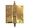 Antique Art Deco 4-1/2" x 4-1/2" Ball Bearing Bronze Plated Steel Butt Hinge by Stanley Works - Circa 1930