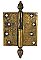 Antique 4" x 4" Cast Bronze Steeple Tip Door Lift-Off Hinge - Right Hand - Circa 1890